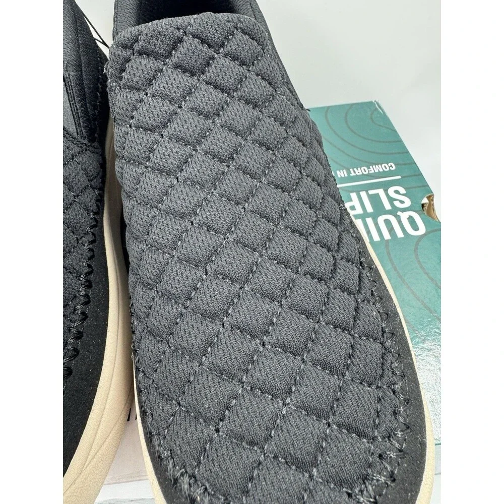 Staheekum Women's Quilted Cushioned Footbed Slip On Shoes - SIZE 8 Black